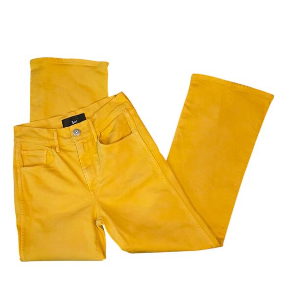 3×1 NYC Shelter Wide Leg Cropped Jeans High Rise in Marigold Size 25 - Picture 2 of 6